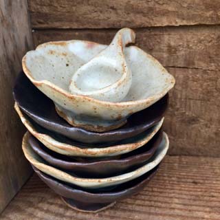 mountain modern mugs set yellow sky ocean wave pottery ceramic dishes fireweed studio jenn weede